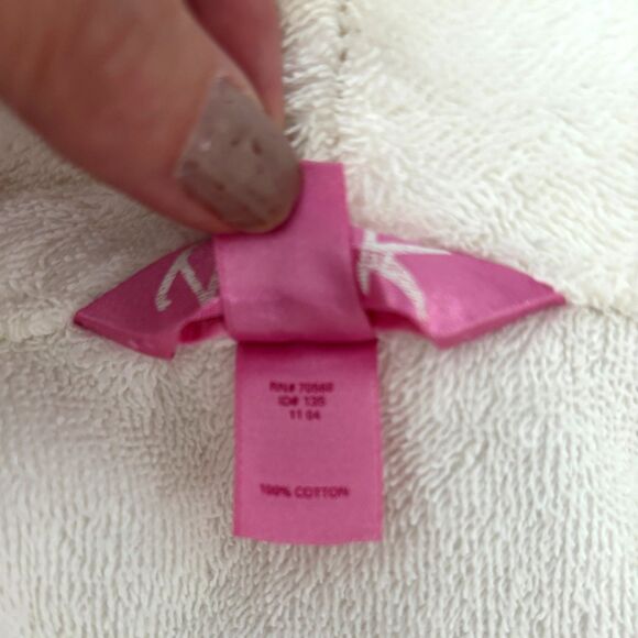 Victorias Secret PINK Womens Robe Medium Terry Cloth Bath Love Pink Dog Y2K Vtg - Picture 4 of 10